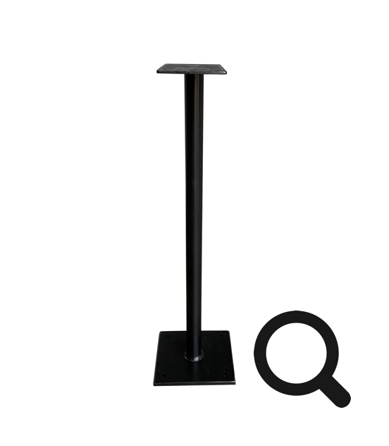 Schwarzer, Metall Bodenmontierter Letter Boxe Ständer 