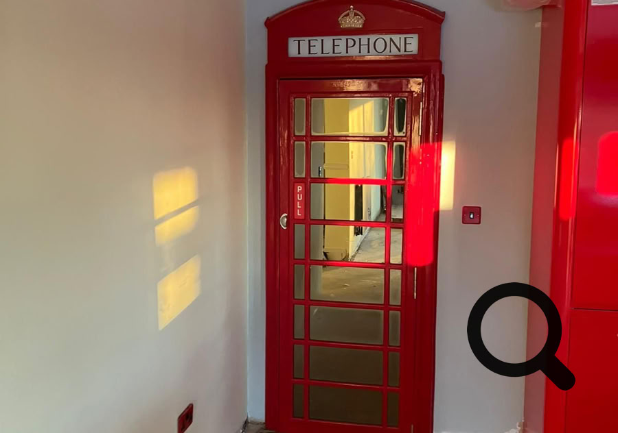 K6 Telefonzelle Türrahmen