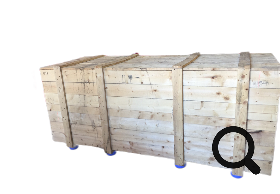 Englische Telefonzelle in a Crate | Holz Kiste