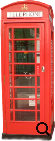 Original K6 Rote Telefonzelle, professionell restauriert